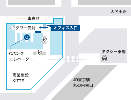 駅から本社までのアクセス