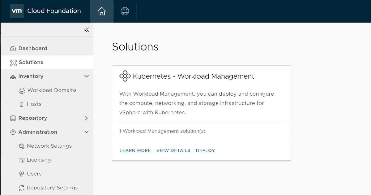 VMware Cloud Foundation 4.0 新機能 Kubernetesワークロード