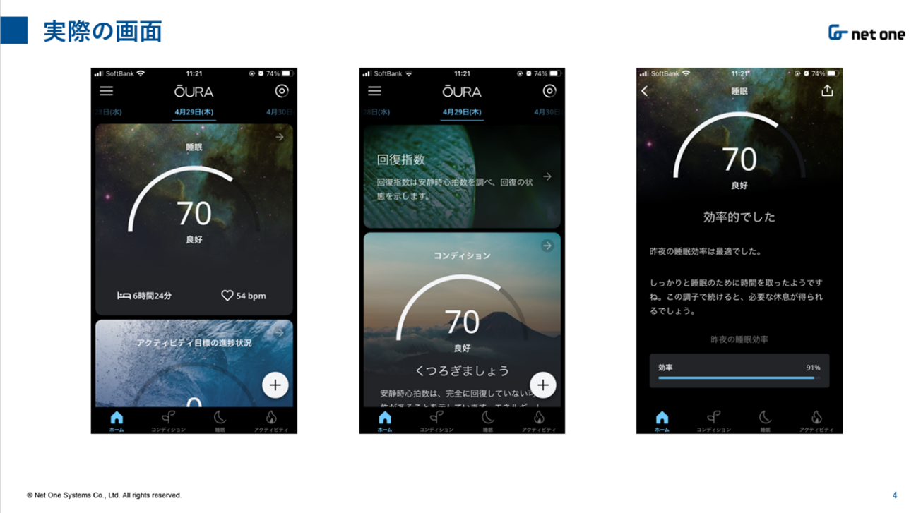 図 2.実際のスマートフォン画面
